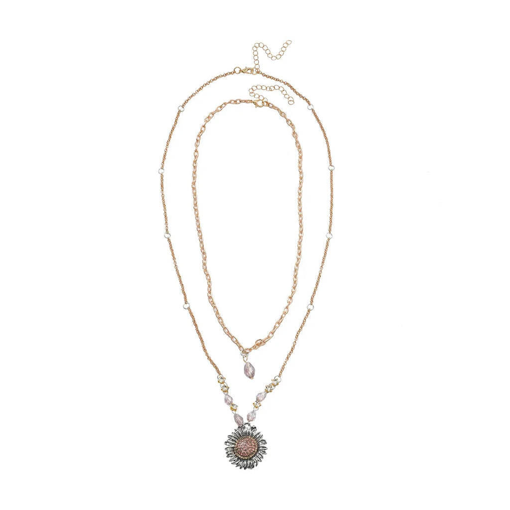 Zvoijio 2025 Autumn Sunflower Pendant Necklace