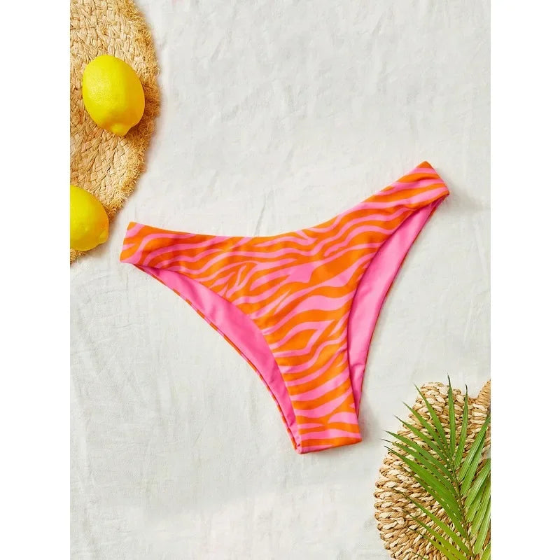 New summer vacation leopard print bikini set, summer vacation beach swimming bikini setcv