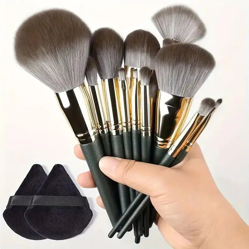 Professional Makeup Brush Set - Soft Fluffy Kabuki & Blending Brushes for Foundation, Powder, Eyeshadow | Beauty Tools Kit