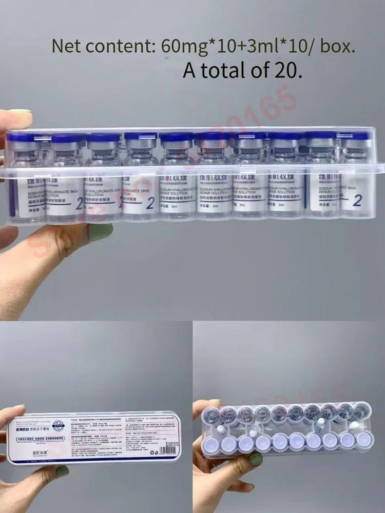 Effective Peptide 99% GHK-CU Copper  Lyophilized Powder For Anti-Aging Fade Fine Lines Improve Elasticity Repair Skin Barrier