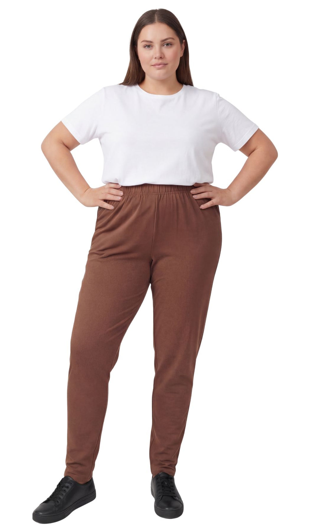 Women's Premium Cotton Stretch High-Waisted Black Leggings - Dressy Comfort in an Everyday Essential