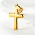 Simple Christian Stainless Steel Cross Pendant For Chain Necklace Women Men Minimalist Prayer Choker DIY Jewelry Accessories