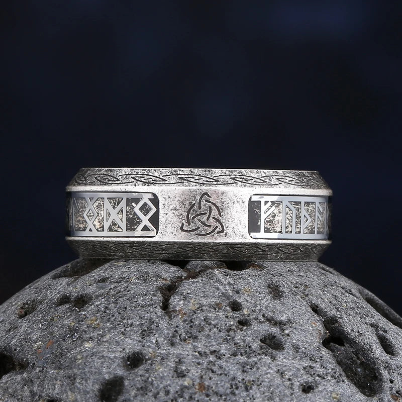 Nordic Tree Of life&Celtic Knot Rings For Men Women Stainless Steele Vintage Ring Punk Biker Amulet Viking  Jewelry Couple Gift