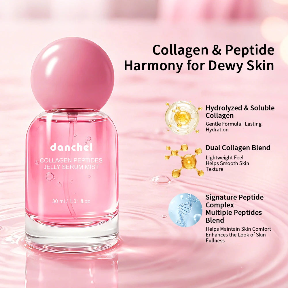Collagen Peptide Jelly Essence Spray Deep Hydrating Gel Mist Soothing Repair Facial Toner Non-Sticky For Dry Sensitive Skin