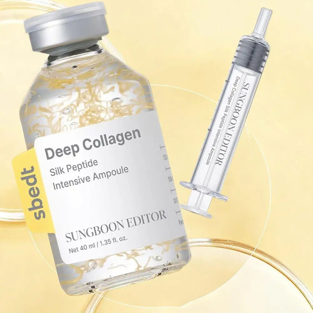 Silk Peptide Collagen Intensive Lifting Ampoule Anti Aging Serum 30 Peptide Complex Skin Tightening Firming Hydrating Elasticity