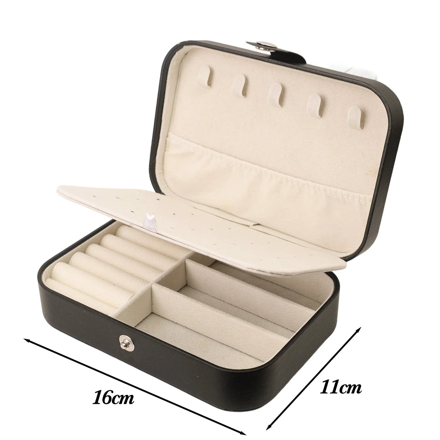 Portable Jewelry Storage Box Travel Organizer Jewelry Case Leather Storage Earrings Necklace Ring Jewelry Organizer Display Gift