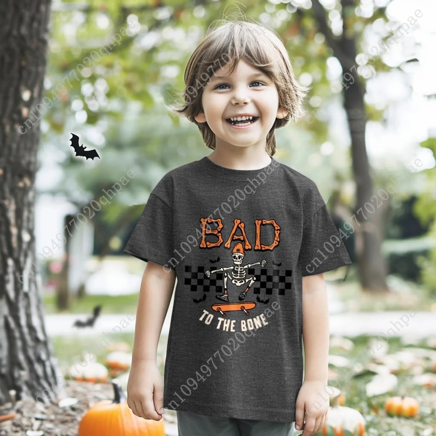 Toddler Boy Girls Halloween Shirt Pumpkin Ghost Tops Kids Outfits Short Sleeve Tshirt