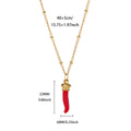 Free Shipping Vintage Chili Pendant Necklaces For Women Stainless Steel Chain Collar Necklace 2025 New Summer Beach Jewelry