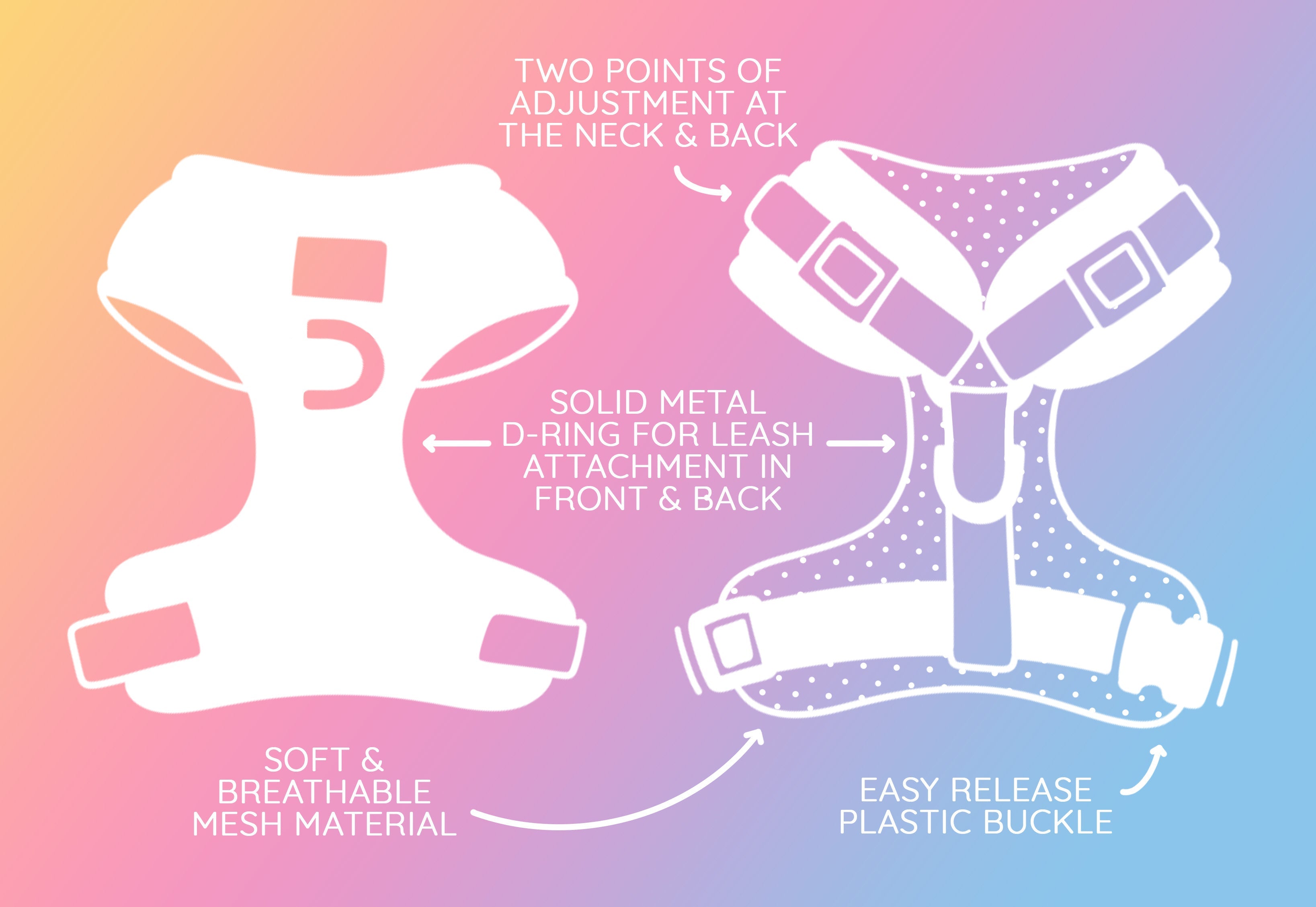 Dog Adjustable Harness - Patch Perfect