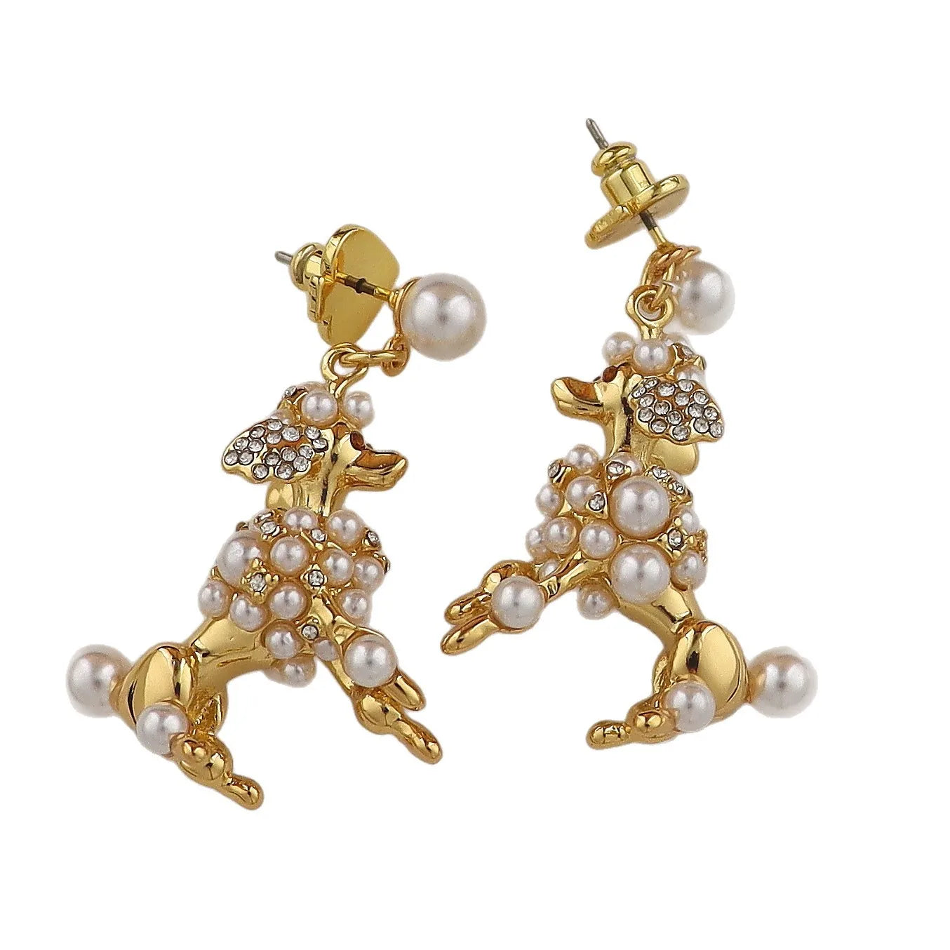 Pearl Puppy Earrings Fashion Animal Stud Earrings Jewelry Cute Gift for Girls