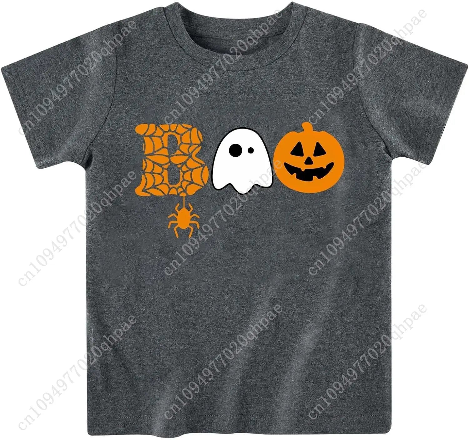 Toddler Boy Girls Halloween Shirt Pumpkin Ghost Tops Kids Outfits Short Sleeve Tshirt
