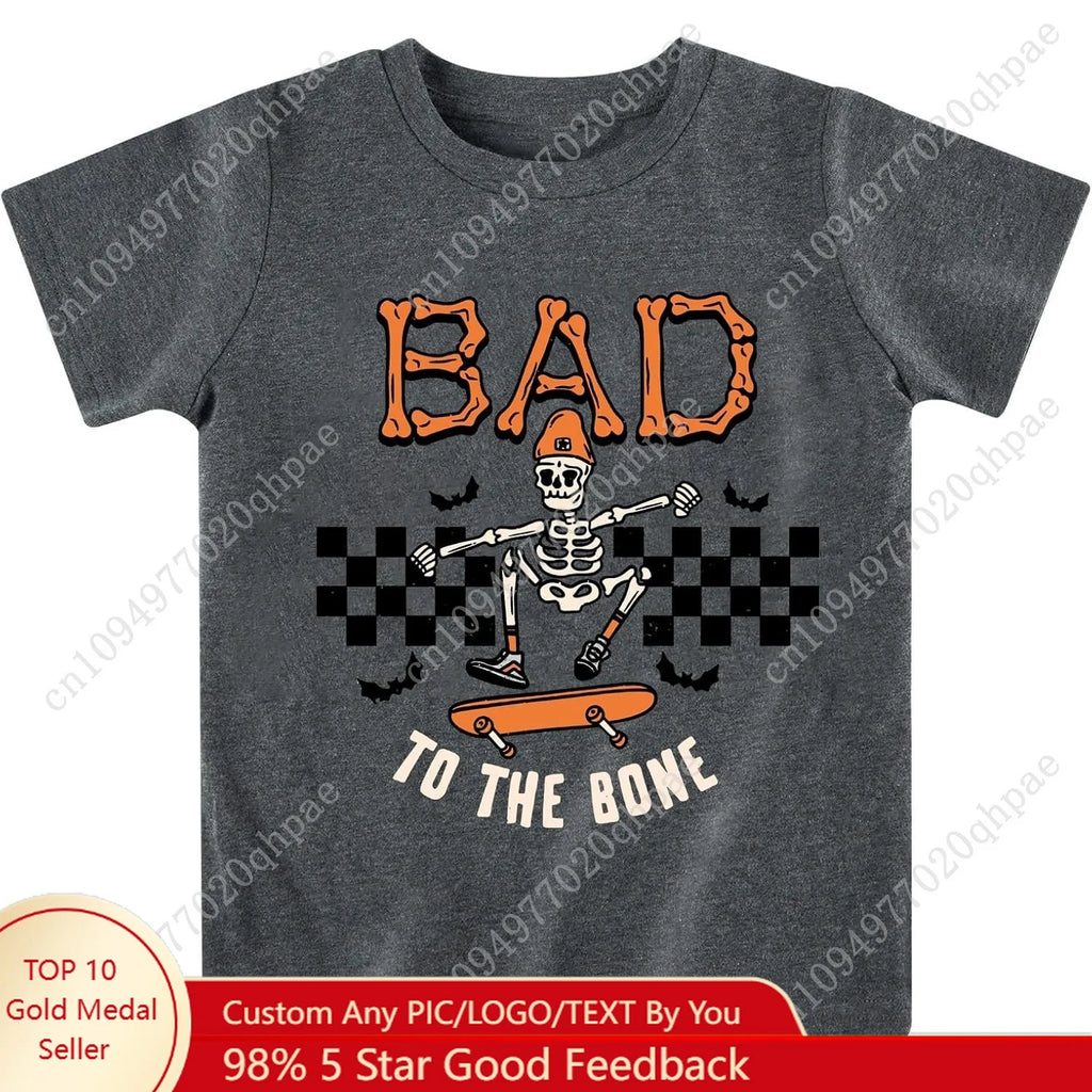 Toddler Boy Girls Halloween Shirt Pumpkin Ghost Tops Kids Outfits Short Sleeve Tshirt