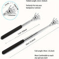 Stainless Steel Adjustable Massage and Tickle Relief Back Portable Rubber Handle Extendable Telescoping Itch Stick Health Care