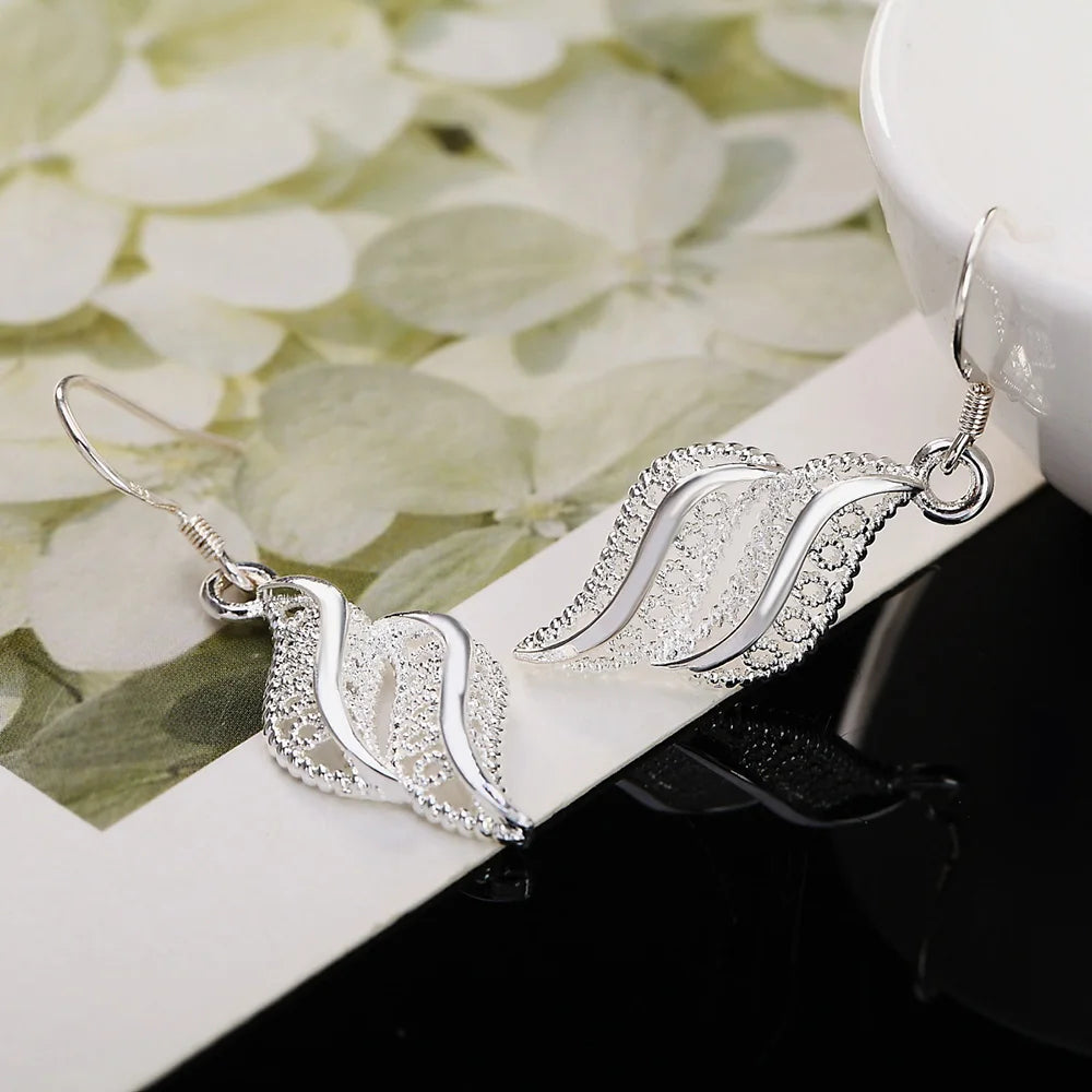925 Sterling Silver Vintage Party Dangle Earrings For Women Wedding Engagement Luxury Jewelry Accessories Prevent Allergies