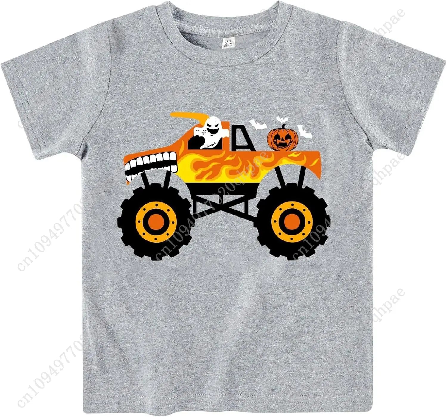 Toddler Boy Girls Halloween Shirt Pumpkin Ghost Tops Kids Outfits Short Sleeve Tshirt