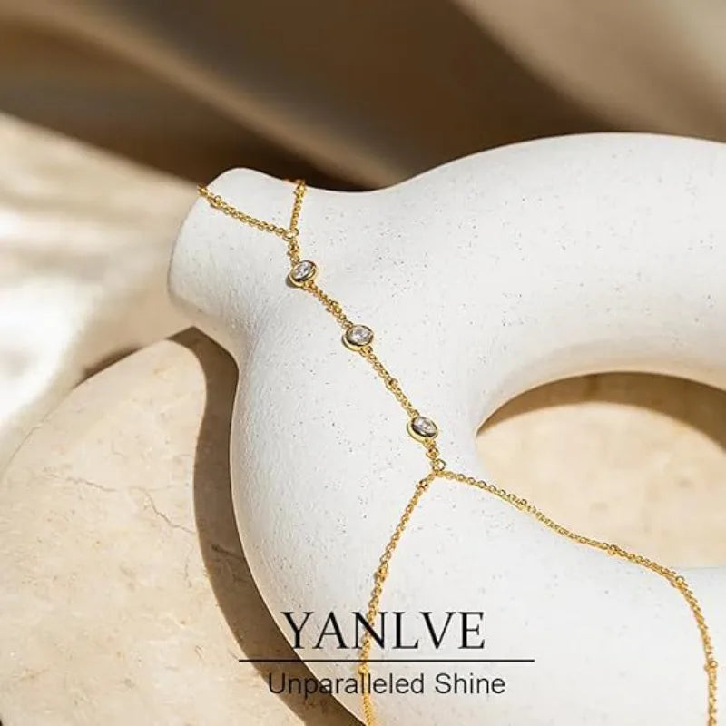 Unique Gold Silver Finger Chain Women’s Trendy Minimalist Delicate Knuckle Chain Jewelry