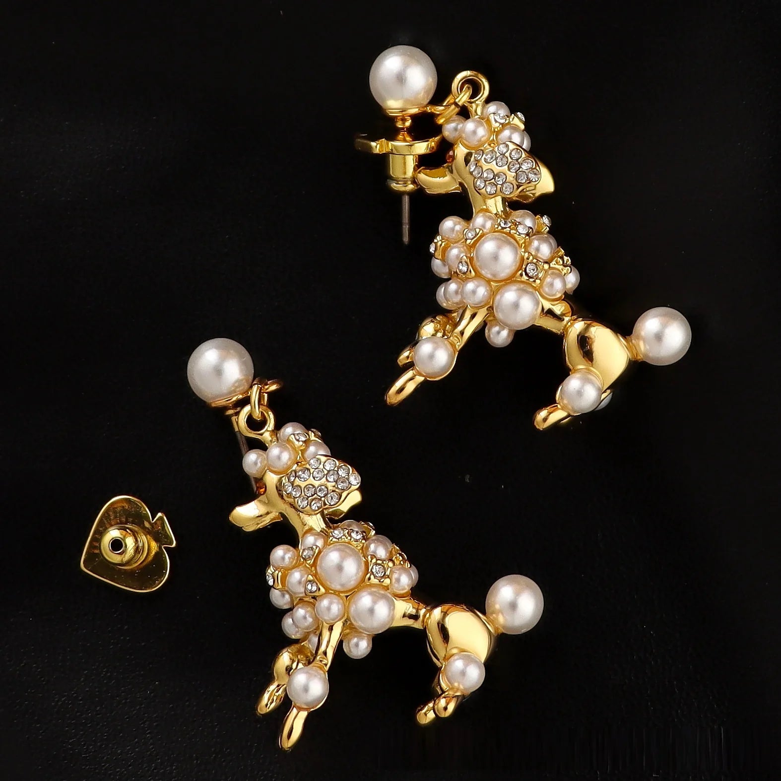 Pearl Puppy Earrings Fashion Animal Stud Earrings Jewelry Cute Gift for Girls