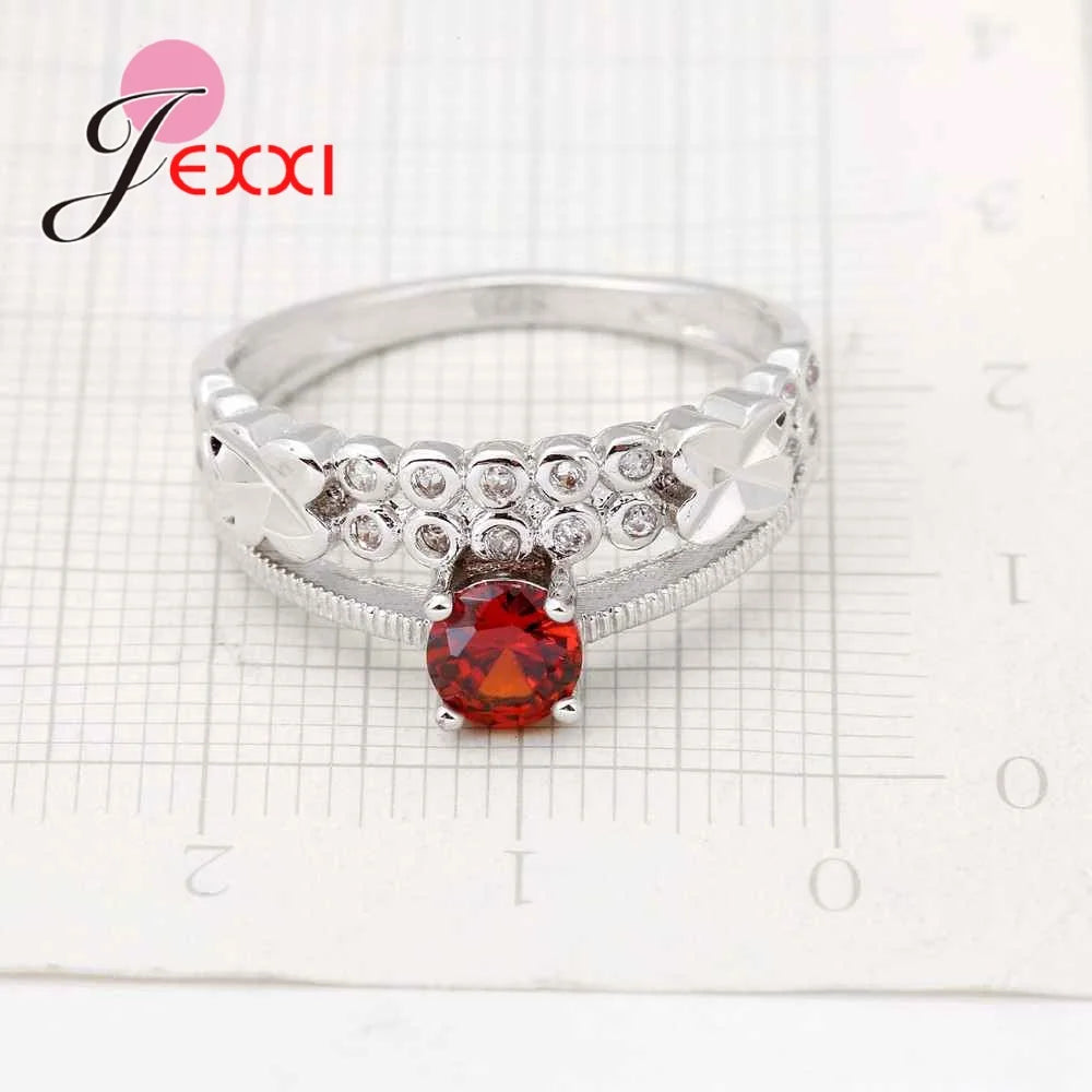 New Arrival Small Circles Jewelry 925 Sterling Silver With Black Austrian Crystal Women Party Enagaement Gift Wholesale