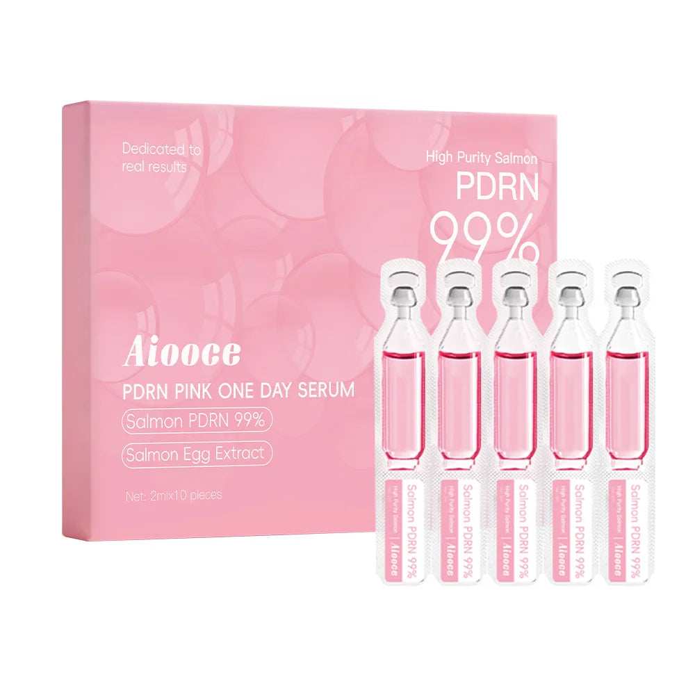 Salmon Serum Protein Peptide Essence 2ml X 10pcs Anti-aging, Wrinkle Repair, Hydrating & Brightening Face Collagen Booster Care