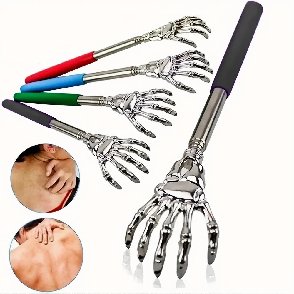 1pc Portable Extendable Back Scratcher Stainless Steel Telescoping Back Scratcher for Both Human Extendable Back Massager