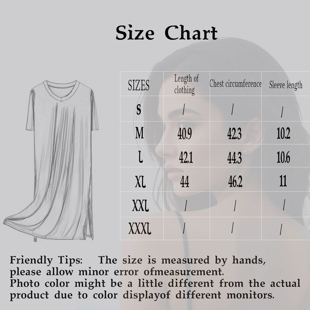 Women's Glossy Soft Silky Long Dress High Stretch V-neck Long Sleeve Loose Casual Nightgown Comfortable plus Size Home Wear
