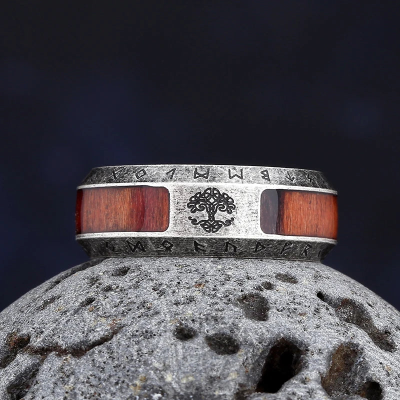 Nordic Tree Of life&Celtic Knot Rings For Men Women Stainless Steele Vintage Ring Punk Biker Amulet Viking  Jewelry Couple Gift
