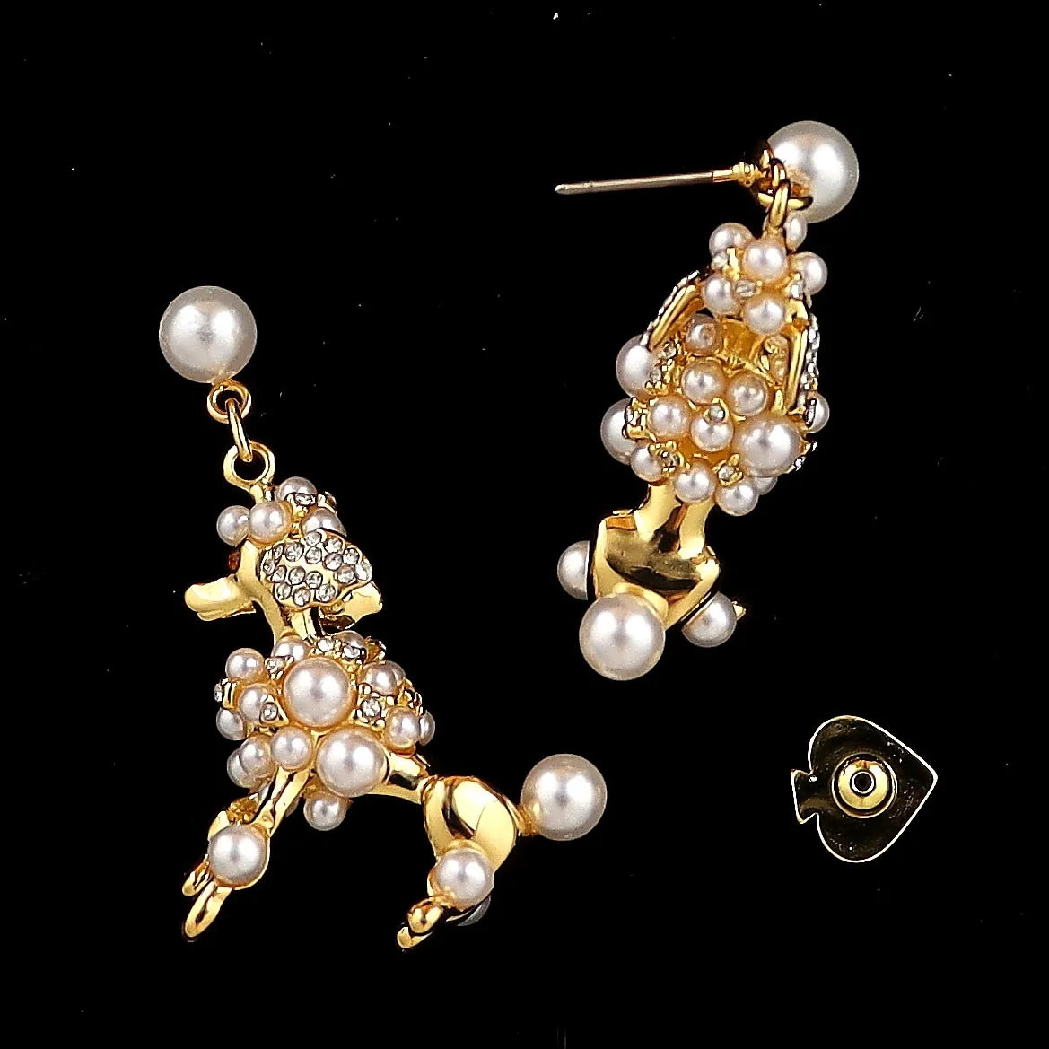Pearl Puppy Earrings Fashion Animal Stud Earrings Jewelry Cute Gift for Girls