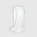 Women's Glossy Soft Silky Long Dress High Stretch V-neck Long Sleeve Loose Casual Nightgown Comfortable plus Size Home Wear
