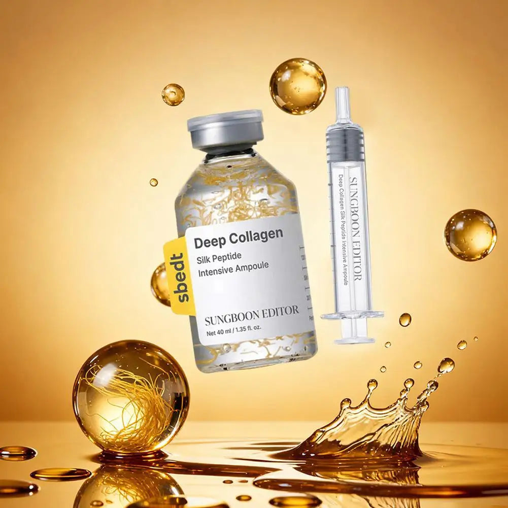 Silk Peptide Collagen Intensive Lifting Ampoule Anti Aging Serum 30 Peptide Complex Skin Tightening Firming Hydrating Elasticity