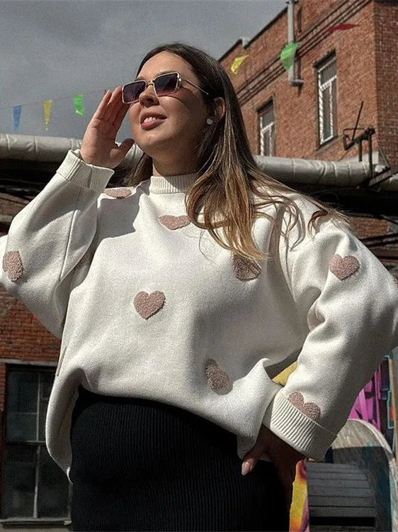 Autumn Winter Casual round Ne Long Sve Loose Knitted Sweater Women Versatile Comfortable Soft Cotton Faion Top