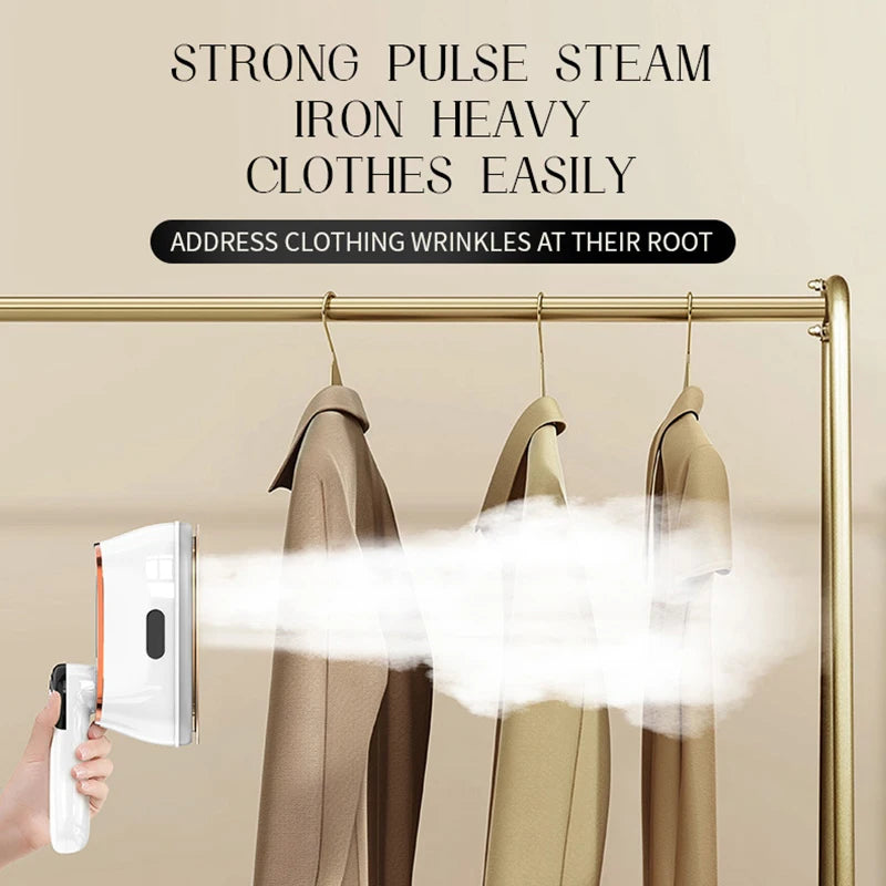 110V/220V Handheld Steam Iron Foldable Garment Steamer 1200W Power Portable 4 Speed Steamer Touch Screen Rotary Electric Iron