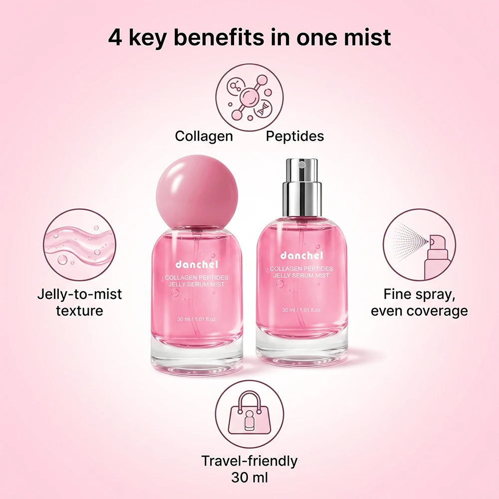 Collagen Peptide Jelly Essence Spray Deep Hydrating Gel Mist Soothing Repair Facial Toner Non-Sticky For Dry Sensitive Skin