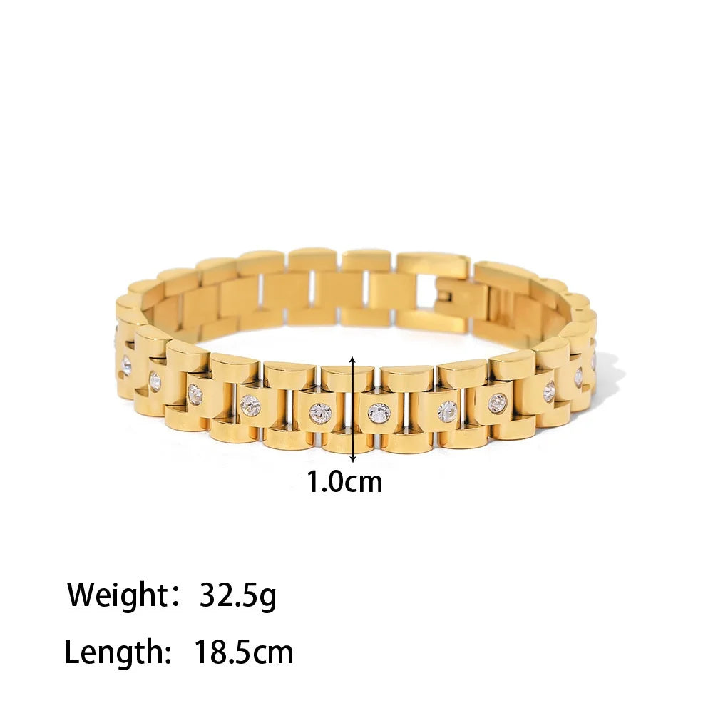 New Europe and the United States stainless steel vintage strap bracelet does not lose colour suitable for women mens daily wear