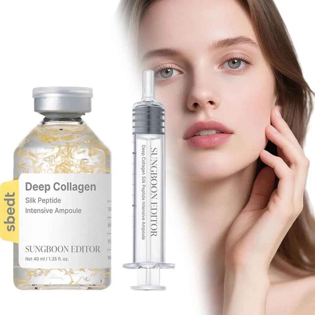 Silk Peptide Collagen Intensive Lifting Ampoule Anti Aging Serum 30 Peptide Complex Skin Tightening Firming Hydrating Elasticity