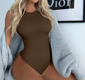 Buttoned High Elastic Skin-Friendly Waist-Cinching Body Shaping Strap Tight-Fitting Women Tummy Control One-Piece Bodysuit