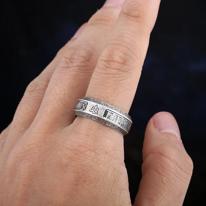 Nordic Tree Of life&Celtic Knot Rings For Men Women Stainless Steele Vintage Ring Punk Biker Amulet Viking  Jewelry Couple Gift