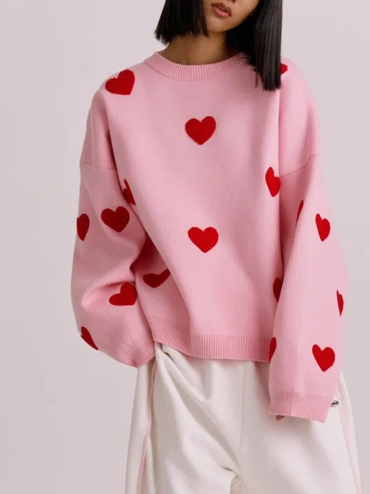 Autumn Winter Casual round Ne Long Sve Loose Knitted Sweater Women Versatile Comfortable Soft Cotton Faion Top