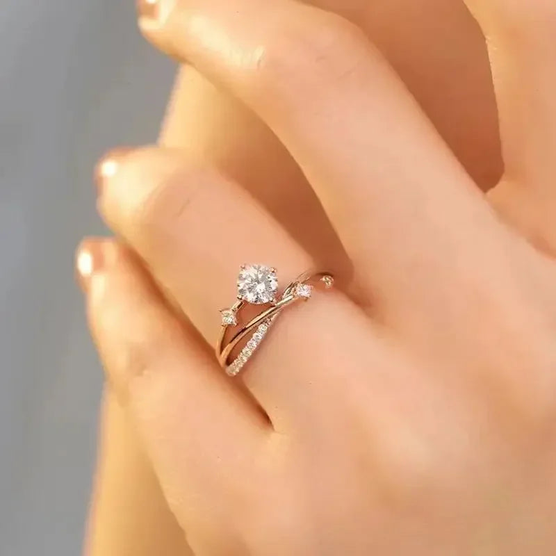 Кольцо Женское Rings of Saturn Jewelry Silver for Women Romantic Color Moissanite Wedding Rings Gold Flash 1 Pcs