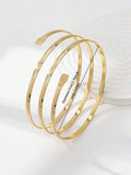 1pc Women Metal Wire Armband, Upper Arm Bracelet, Summer Body Jewelry