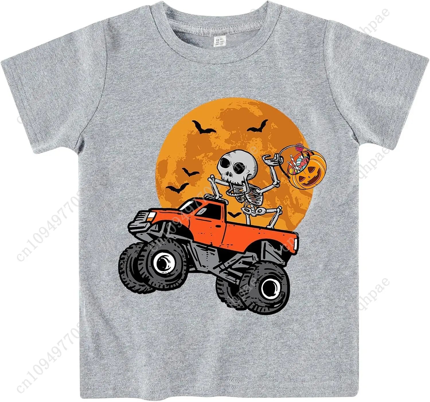 Toddler Boy Girls Halloween Shirt Pumpkin Ghost Tops Kids Outfits Short Sleeve Tshirt