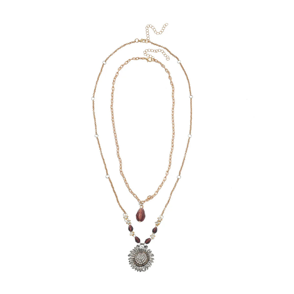 Zvoijio 2025 Autumn Sunflower Pendant Necklace
