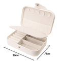 Portable Jewelry Storage Box Travel Organizer Jewelry Case Leather Storage Earrings Necklace Ring Jewelry Organizer Display Gift