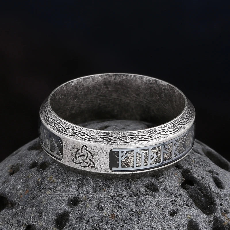 Nordic Tree Of life&Celtic Knot Rings For Men Women Stainless Steele Vintage Ring Punk Biker Amulet Viking  Jewelry Couple Gift