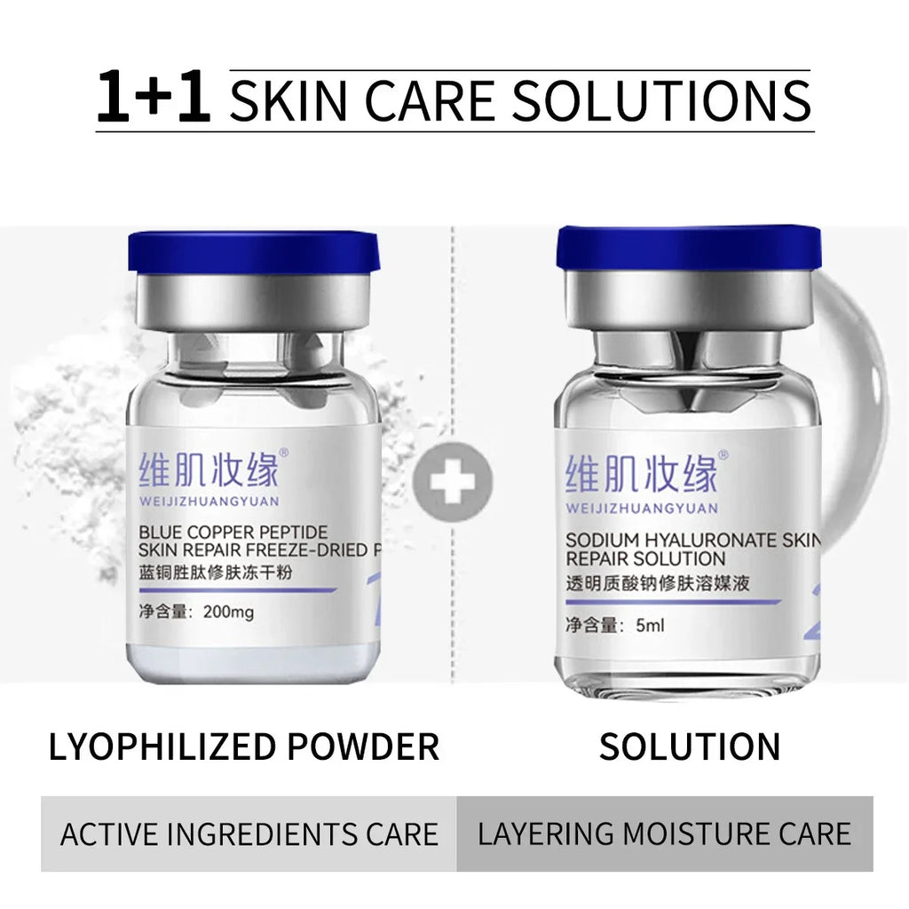 Effective Peptide 99% GHK-CU Copper  Lyophilized Powder For Anti-Aging Fade Fine Lines Improve Elasticity Repair Skin Barrier