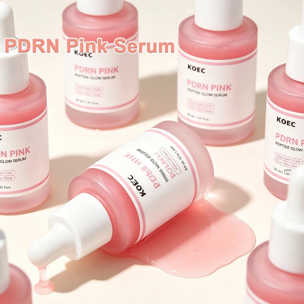 30ml Salmon PDRN Collagen Peptide Facial Ampoule Serum Kit 0.25mm Microneedle Skin Booster Serum Wrinkle Improve Skin Elasticity