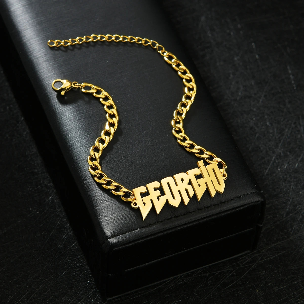 New Personalized Custom 5mm NK Thick Bracelet and Necklace Jewelry Set Pendant Stainless Steel For Men Bangle Birthday Gift