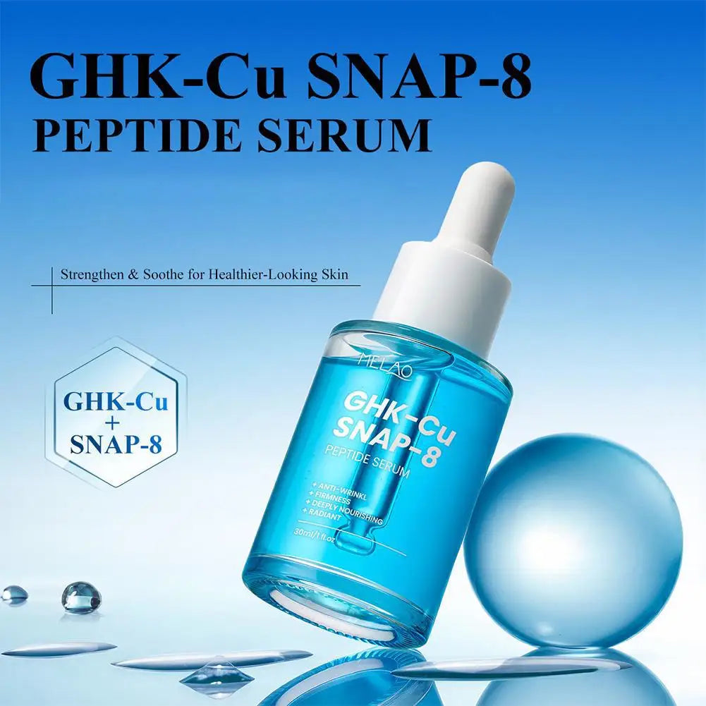 GHK-Cu Copper Peptides Face Serum with SNAP-8 for Fine Lines, Wrinkles, Firming, Deep Hydration Collagen All Skin Types