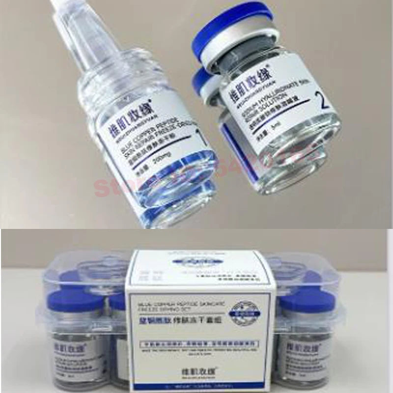 Effective Peptide 99% GHK-CU Copper  Lyophilized Powder For Anti-Aging Fade Fine Lines Improve Elasticity Repair Skin Barrier