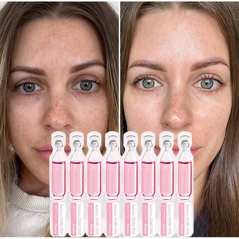 Salmon Serum Protein Peptide Essence 2ml X 10pcs Anti-aging, Wrinkle Repair, Hydrating & Brightening Face Collagen Booster Care