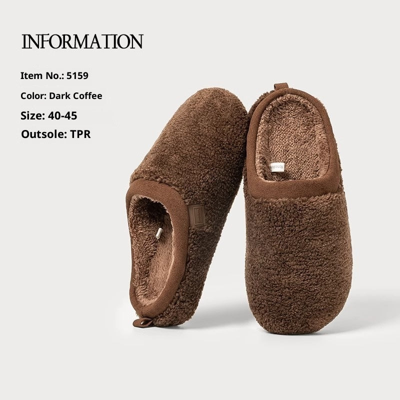 Home Indoor Non-slip Warm Velvet Cotton Slippers Women's
